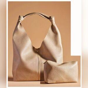 Anthropologie The Love Knot Slouchy Tote Bag Hobo Shoulder Bag